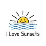 I Love Sunsets - black